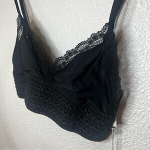 One teaspoon black fox bodice triangle lace bralette Top NEW EXTRA SMALL XS
